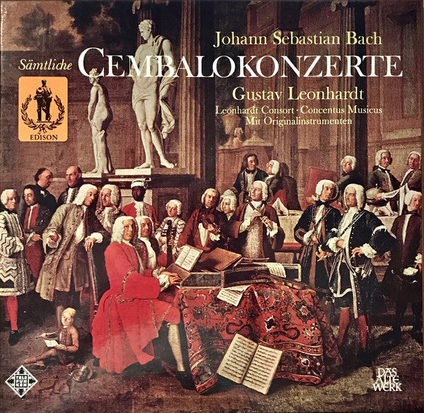 Johann Sebastian Bach — Gustav Leonhardt - Leonhardt Consort* · Concentus Musicus* – Sämtliche Cembalo-Konzerte (Mit Originalinstrumenten) (boxset 5 LPs) (Vinyle usagé / Used LP)