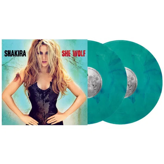 Shakira – She Wolf (sea glass w/ turquoise swirls colored) (Vinyle neuf/New LP)