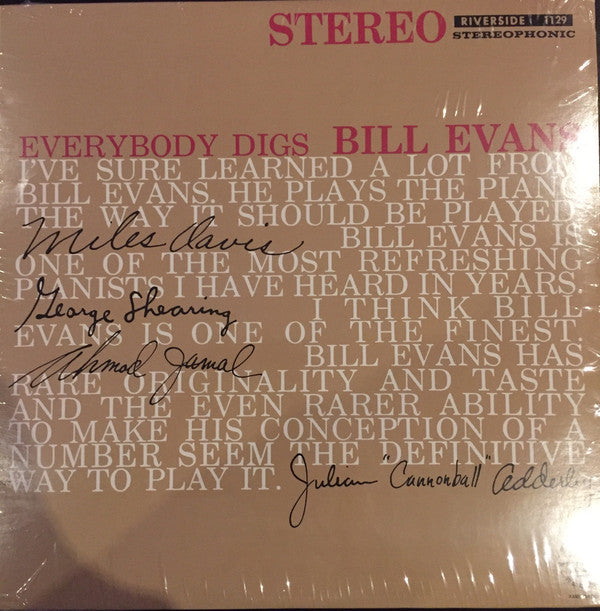 Bill Evans Trio* ‎– Everybody Digs Bill Evans (Vinyle neuf/New LP)