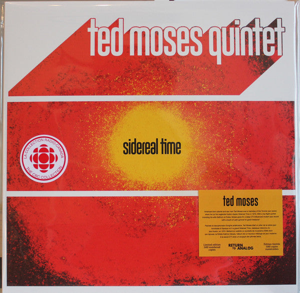 Ted Moses Quintet ‎– Sidereal Time (Vinyle neuf/New LP)