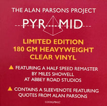 Charger l&#39;image dans la galerie, The Alan Parsons Project – Pyramid (clear, audiophile) (Vinyle neuf/New LP)
