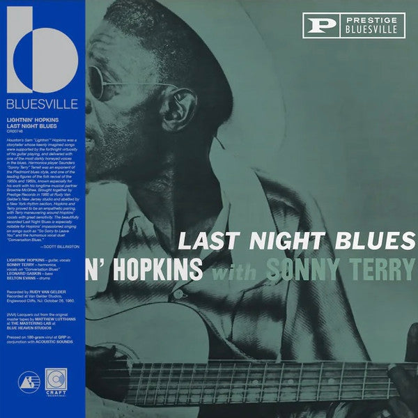 Lightnin' Hopkins With Sonny Terry – Last Night Blues (Vinyle neuf/New LP)