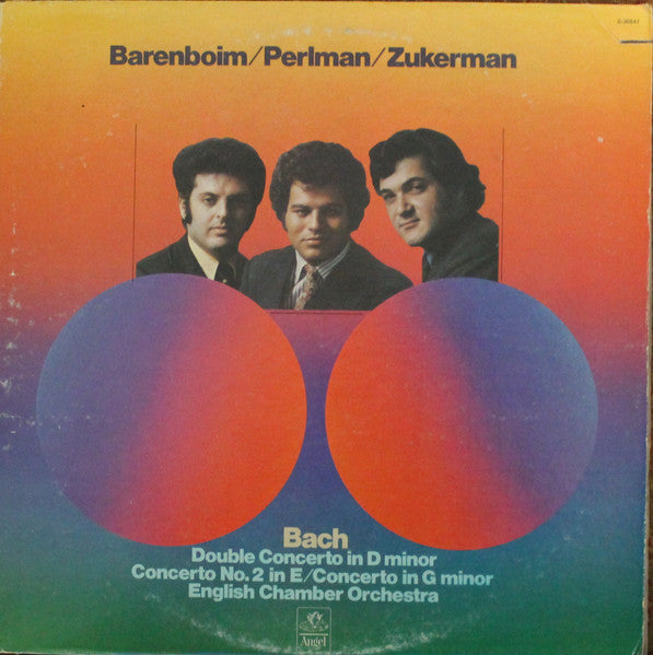 Bach* - Barenboim* / Perlman* / Zukerman* / English Chamber Orchestra – Double Concerto In D Minor, Violin Concerto No.2 In E, Violin Concerto In G Minor (sealed) (Vinyle usagé / Used LP)