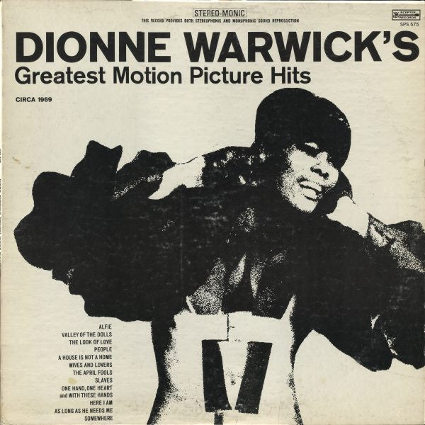 Dionne Warwick – Dionne Warwick's Greatest Motion Picture Hits (Vinyle usagé / Used LP)