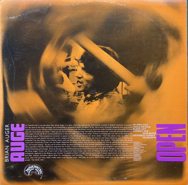 Brian Auger, Julie Driscoll And The Trinity* – Open (Vinyle neuf/New LP)