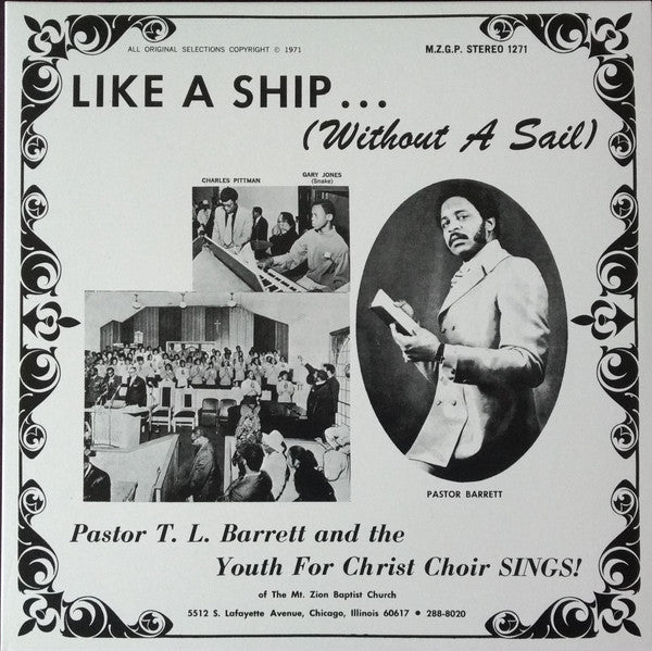 Pastor T. L. Barrett And The Youth For Christ Choir ‎– Like A Ship... (Without A Sail) (Vinyle neuf/New LP)